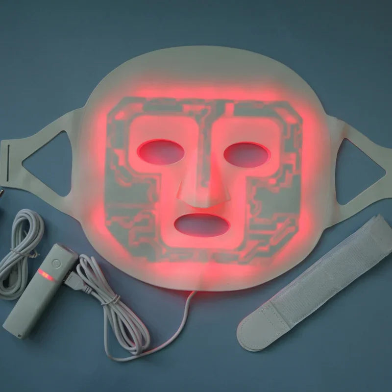 MR097 LED-Gesichtsmaske Rotlichttherapie Vibrationsmassage Facelifting 3